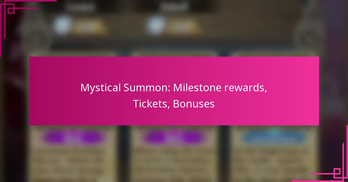 Mystical Summon: Milestone rewards, Tickets, Bonuses