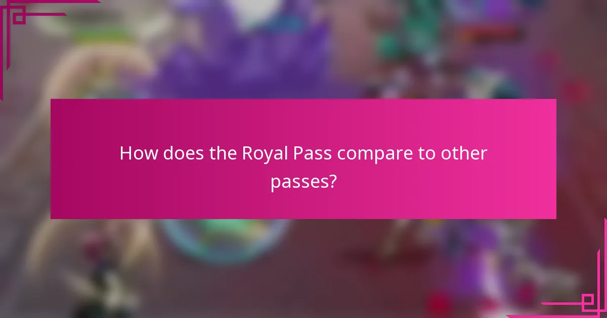 How does the Royal Pass compare to other passes?