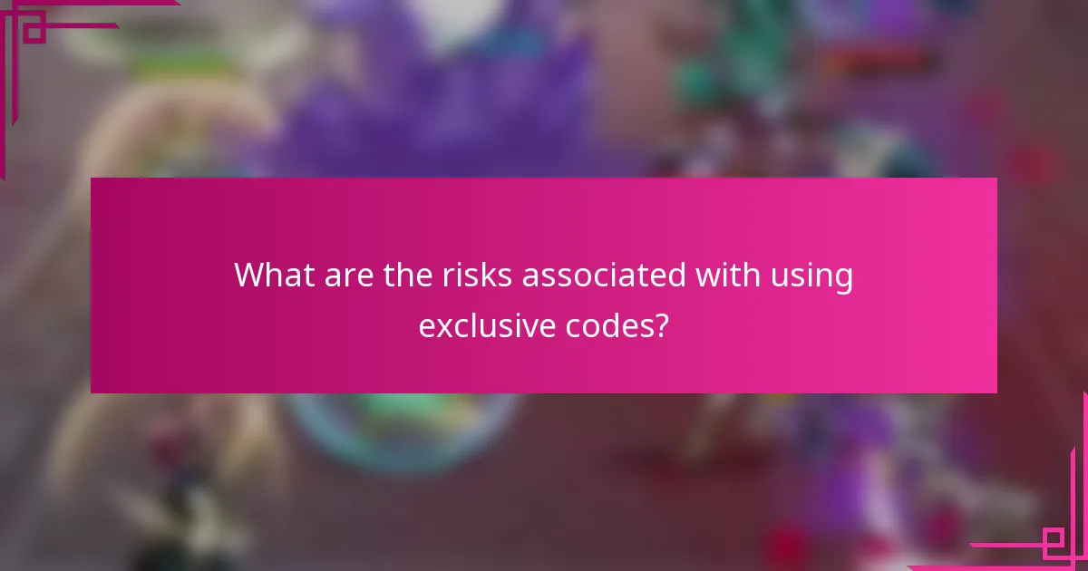 What are the risks associated with using exclusive codes?