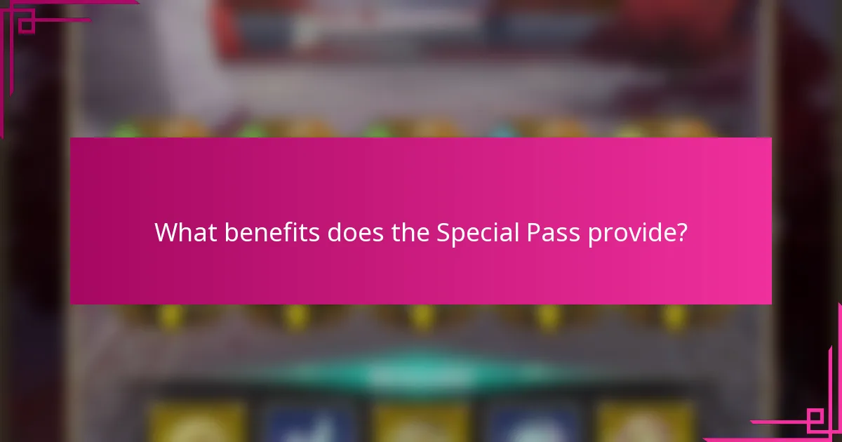 What benefits does the Special Pass provide?